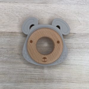 Bijtfiguur beer/hond grijs