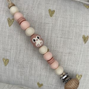 Speenkoord pinguin roze