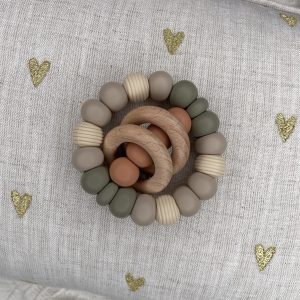 Bijtspeeltje met middenstuk - naturel