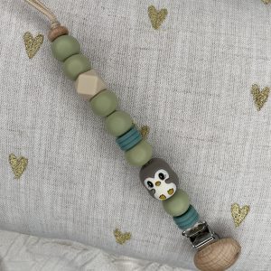 Speenkoord pinguin taupe