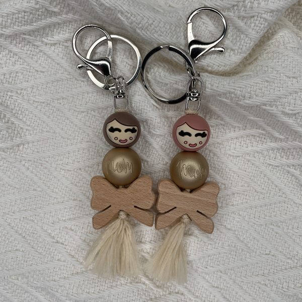 Sleutelhanger popje mom - strik