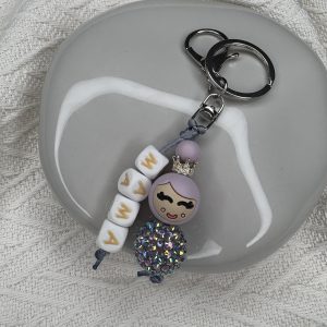 Sleutelhanger mama shiny lila