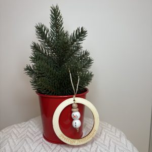 Kersthanger sneeuwpopje