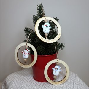 Kersthanger sneeuwman