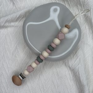 Speenkoord soft roze - zeegras