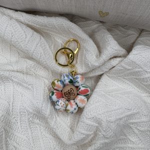 Sleutelhanger bloem kleurrijk